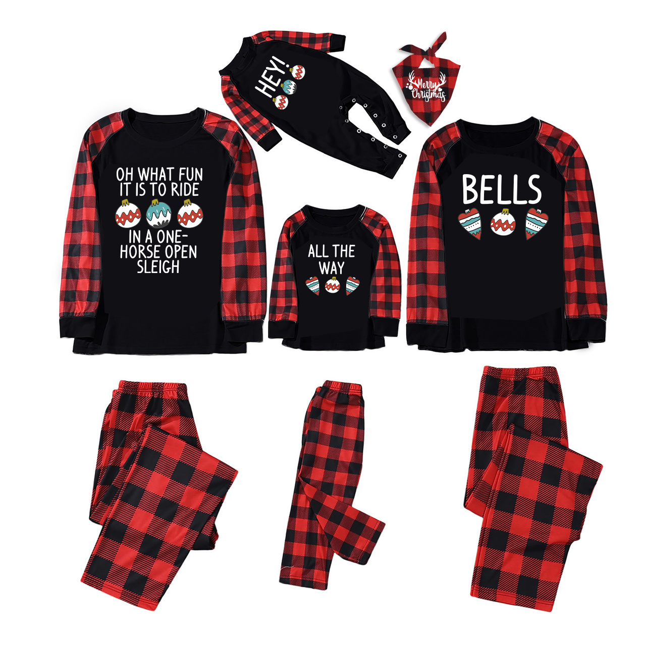 Hey Bells Christmas Family Matching Pajamas