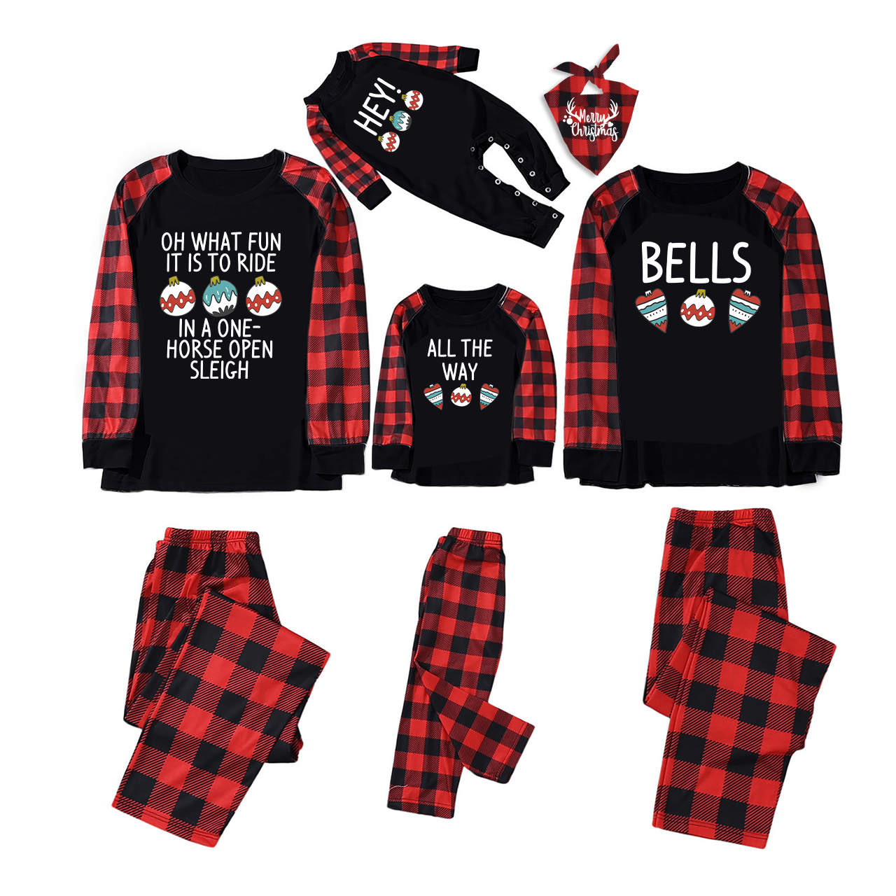 Hey Bells Christmas Family Matching Pajamas