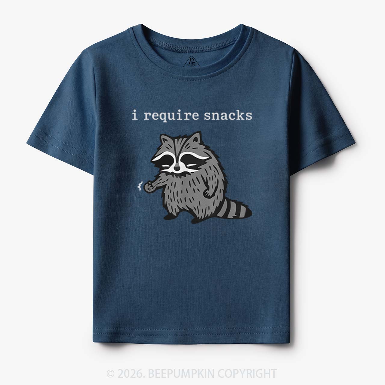 I Require Snacks Raccoon Toddler&Kid's Tees