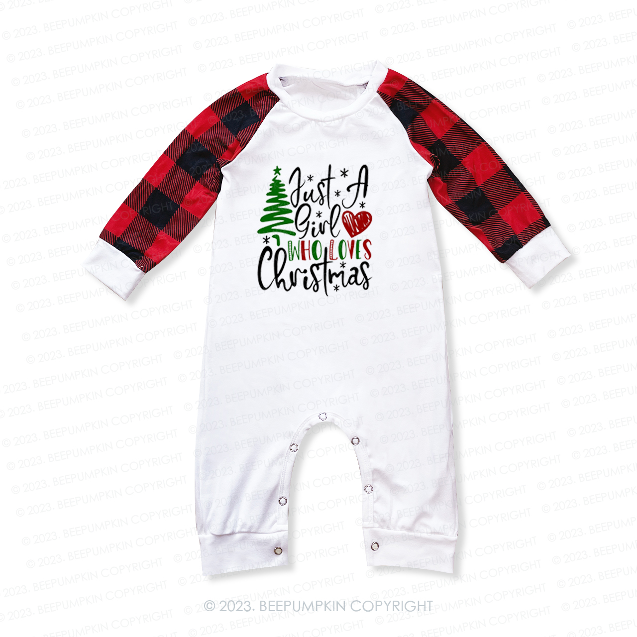 Just A Girl Who Loves Christmas Matching Pajamas For Family Beepumpkin