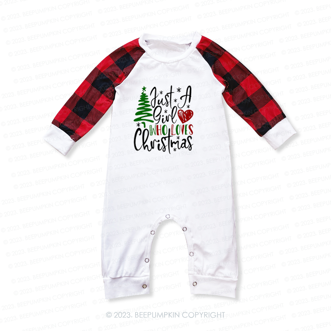 Just A Girl Who Loves Christmas Matching Pajamas For Family Beepumpkin
