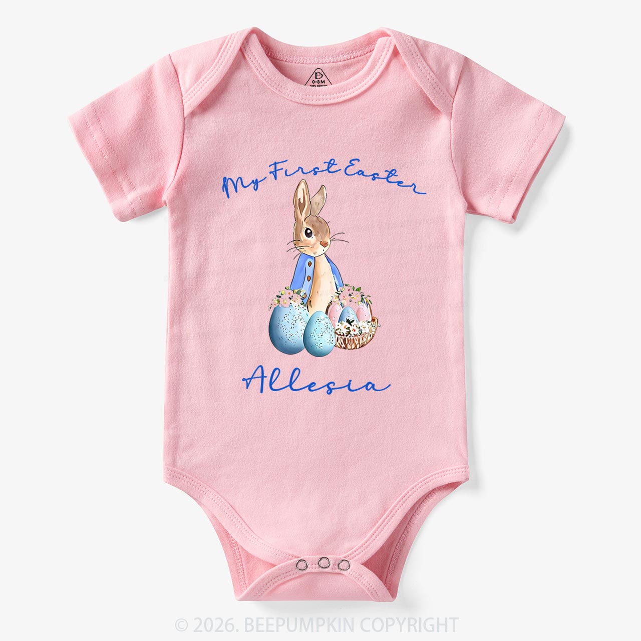Personalized Hop Into My First Easter Baby Bodysuit