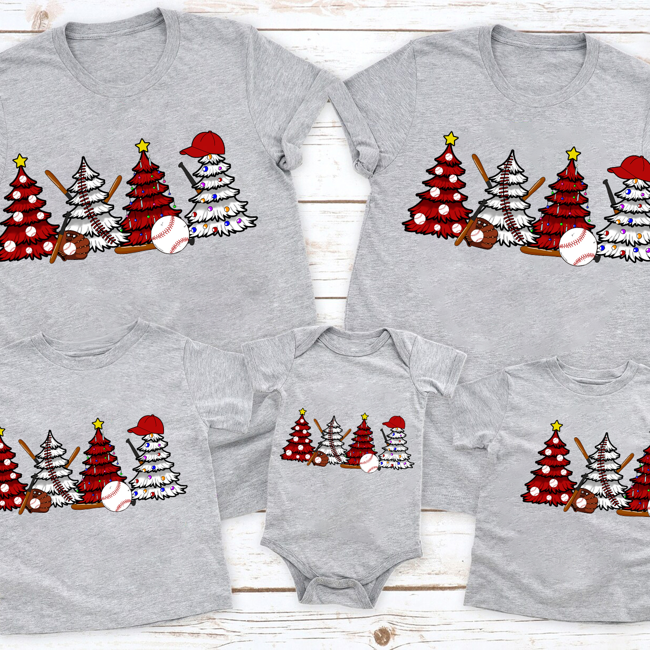 Christmas Baseball Family Matching Shirt