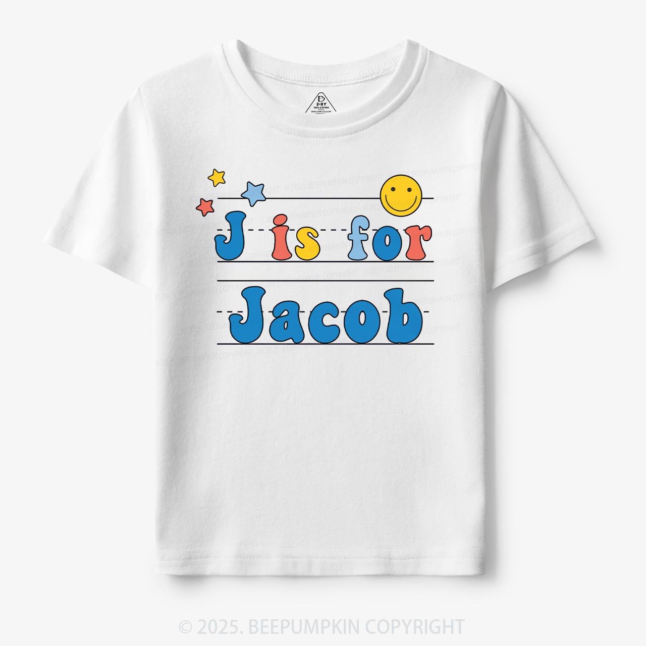 Personalized Letter Is For Name Toddler&Kid's Tees Beepumpkin
