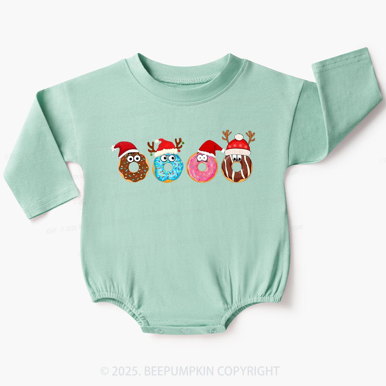 Christmas Donuts Baby Bubble Romper Beepumpkin