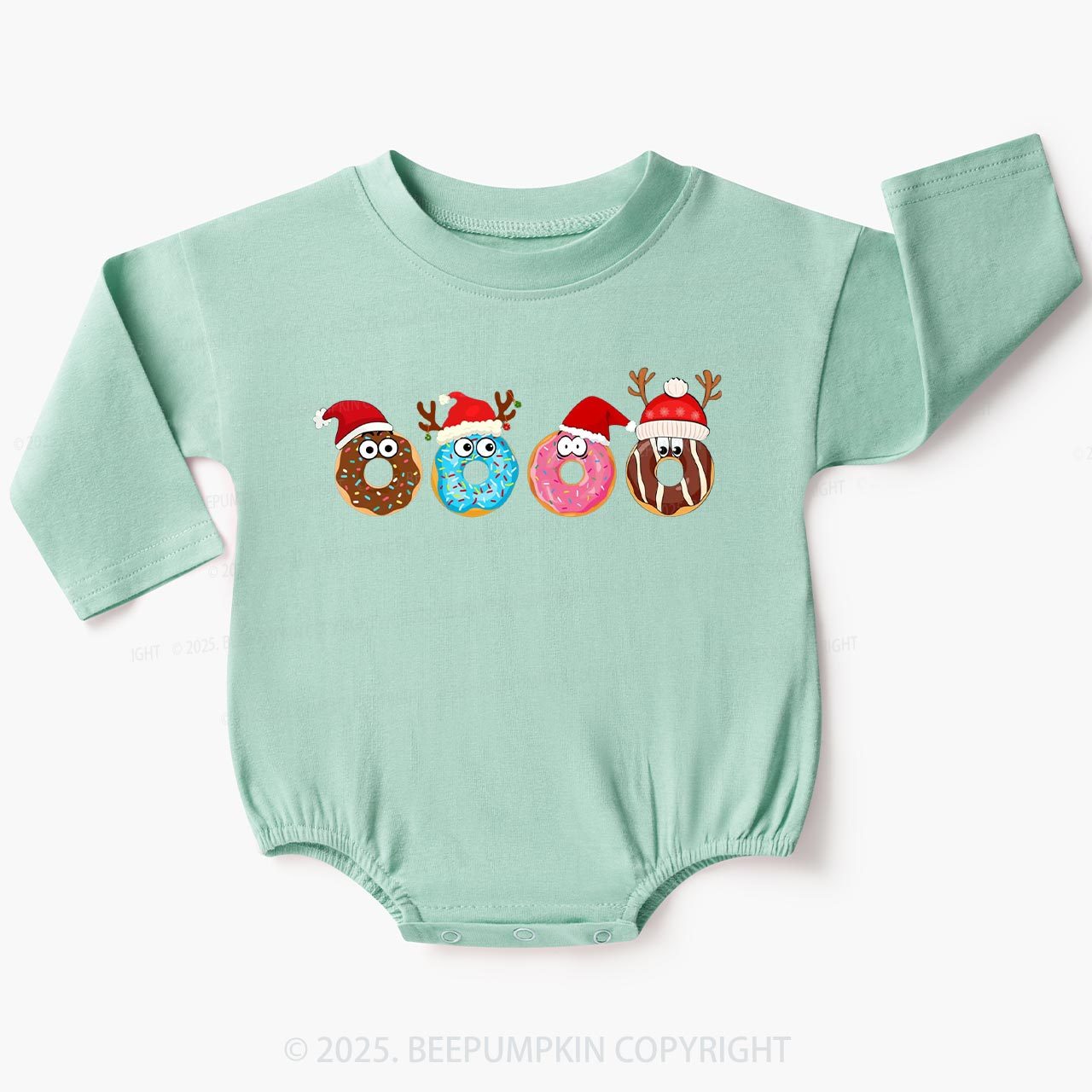 Christmas Donuts Baby Bubble Romper Beepumpkin