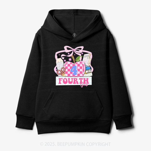 Personalized Checkered Apple Days Kid's Hoodies Beepumpkin