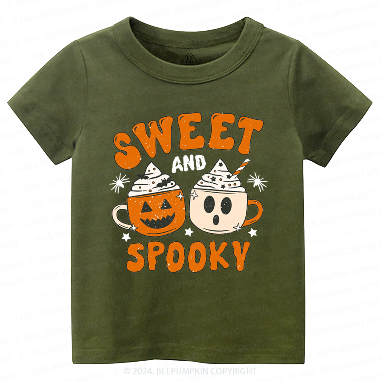 Sweet And Spooky Pumpkin Halloween Toddler&Kids Tees 