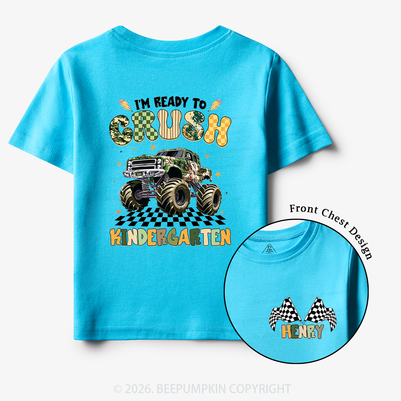 Personalized Ready To Crush Kindergarten Back to School Toddler&Kids Shirts