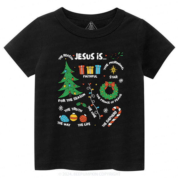 Jesus Is The Reason Retro Christmas Toddler&Kids Tees 