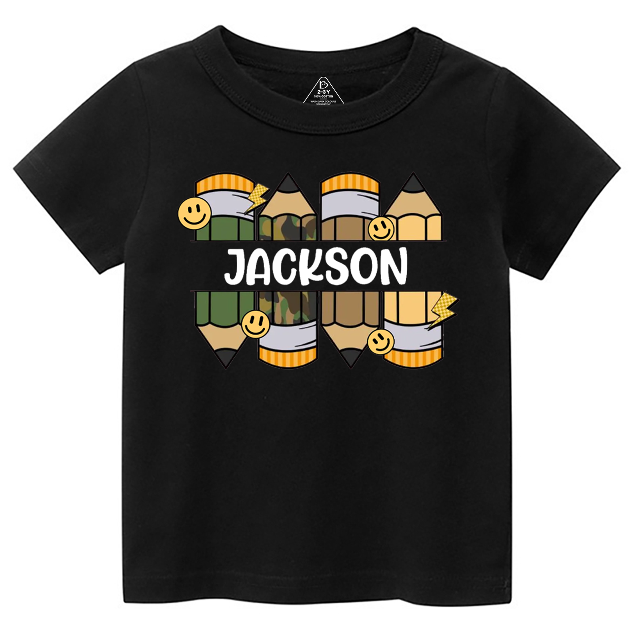 Personalized Pencil Kid Name Toddler&Kid's Tees Beepumpkin