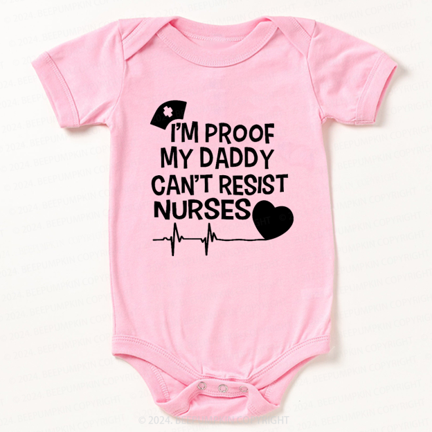 Daddy Can't Resist  Nurses Bodysuit For Baby