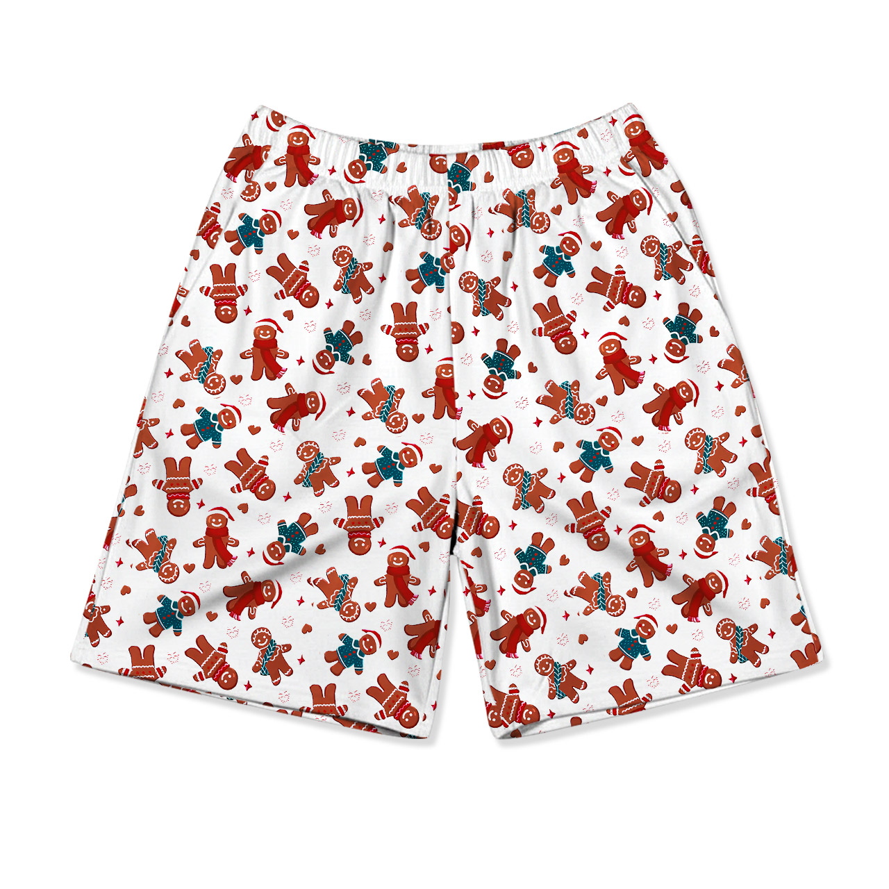 Gingerbread Man Christmas All-Over Print Short Family Matching Pajama Sets