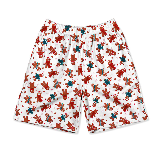 Gingerbread Man Christmas All-Over Print Short Family Matching Pajama Sets