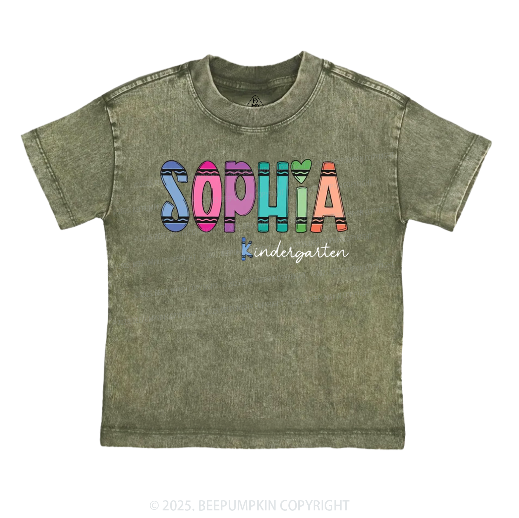 Personalized Colorful Name Magic Toddler&Kids Washed Tees