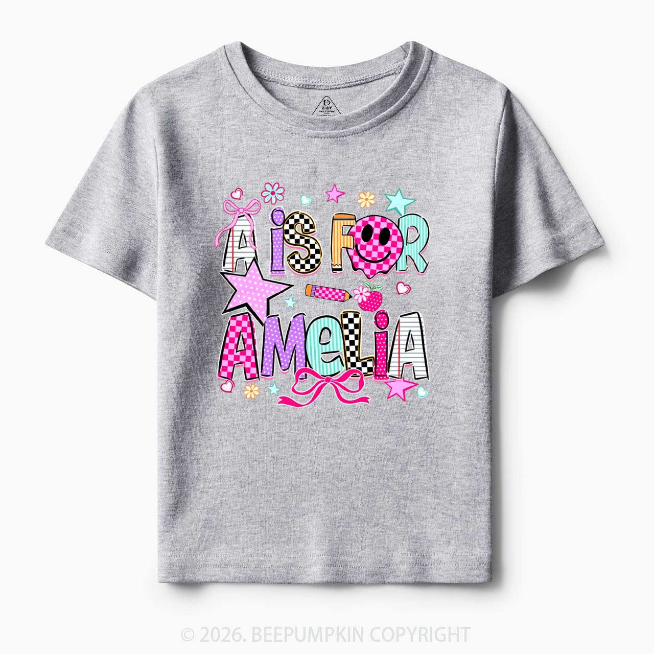 Personalized Letter Is For Name Colorful Toddler&Kid's Tees