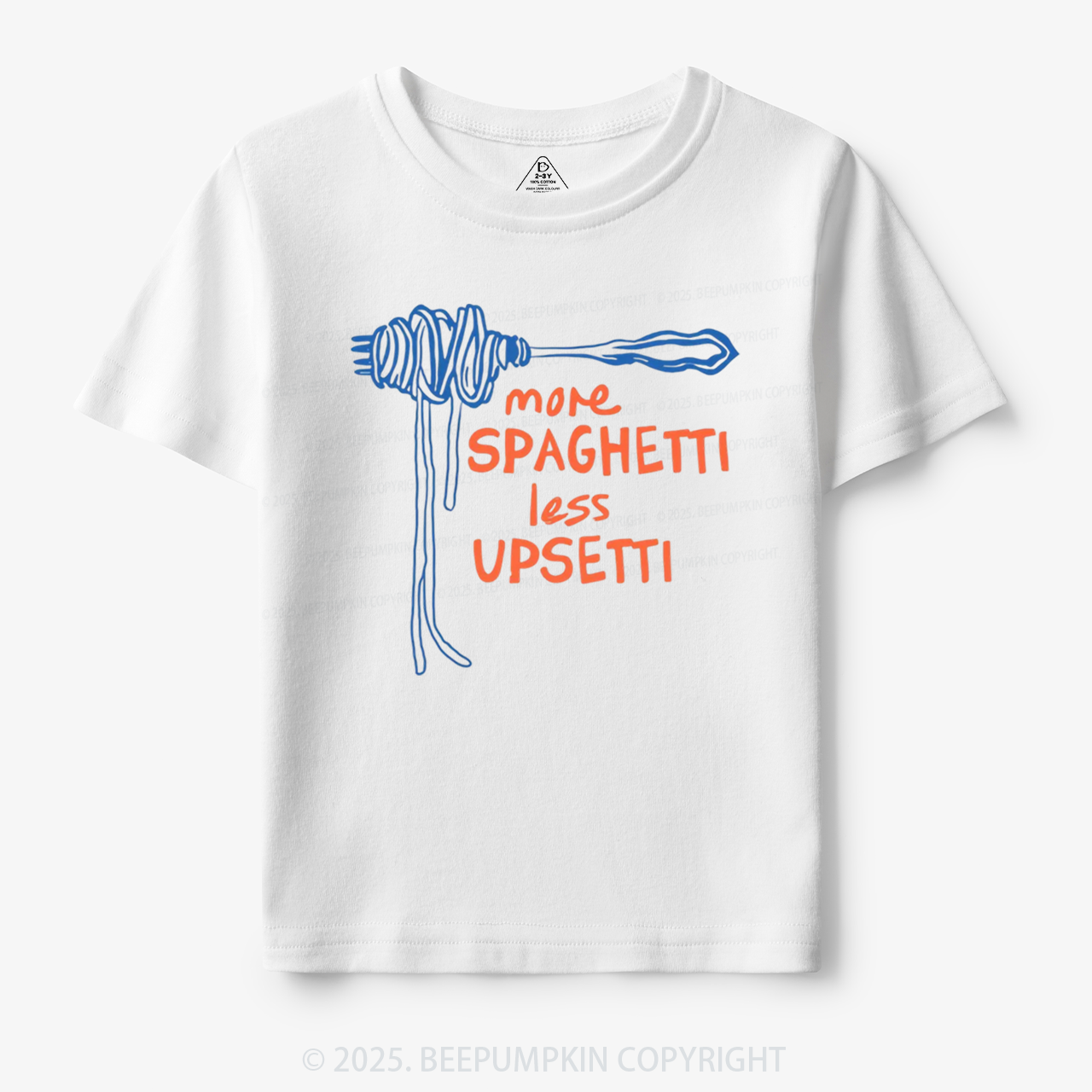 More Spaghetti Less Upsetti Toddler&Kid's Tees Beepumpkin 7