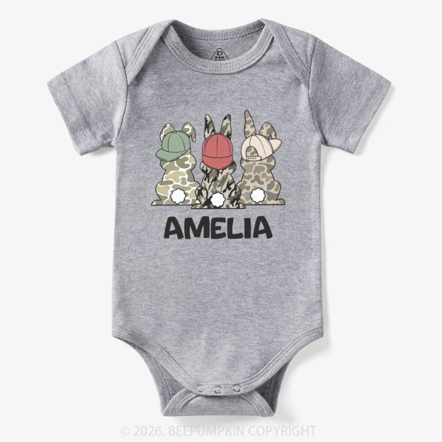 Personalized Camo Easter Bunny Bodysuit