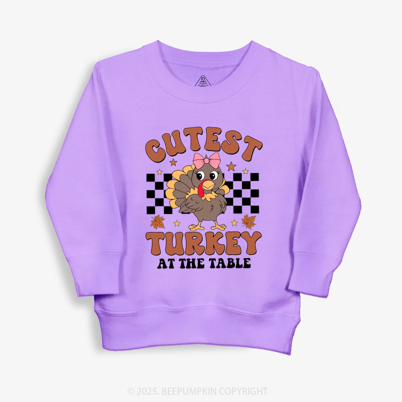 Coolest Turkey At The Table Thanksgiving Kid's Sweatshirt