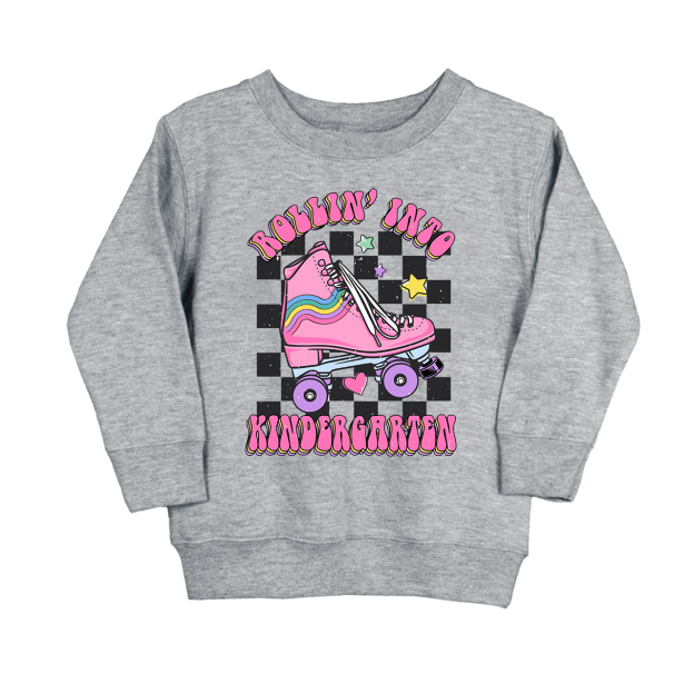 Rollin Into Kindergarten Back To School Kids Sweatshirt