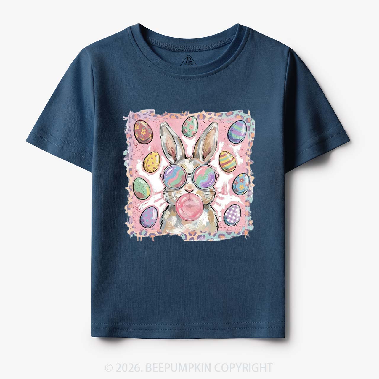 Retro Bubblegum Bunny Colorful Easter Eggs Toddler&Kids Tees