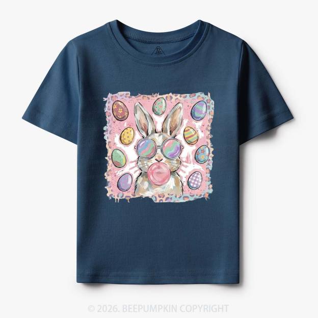Retro Bubblegum Bunny Colorful Easter Eggs Toddler&Kids Tees