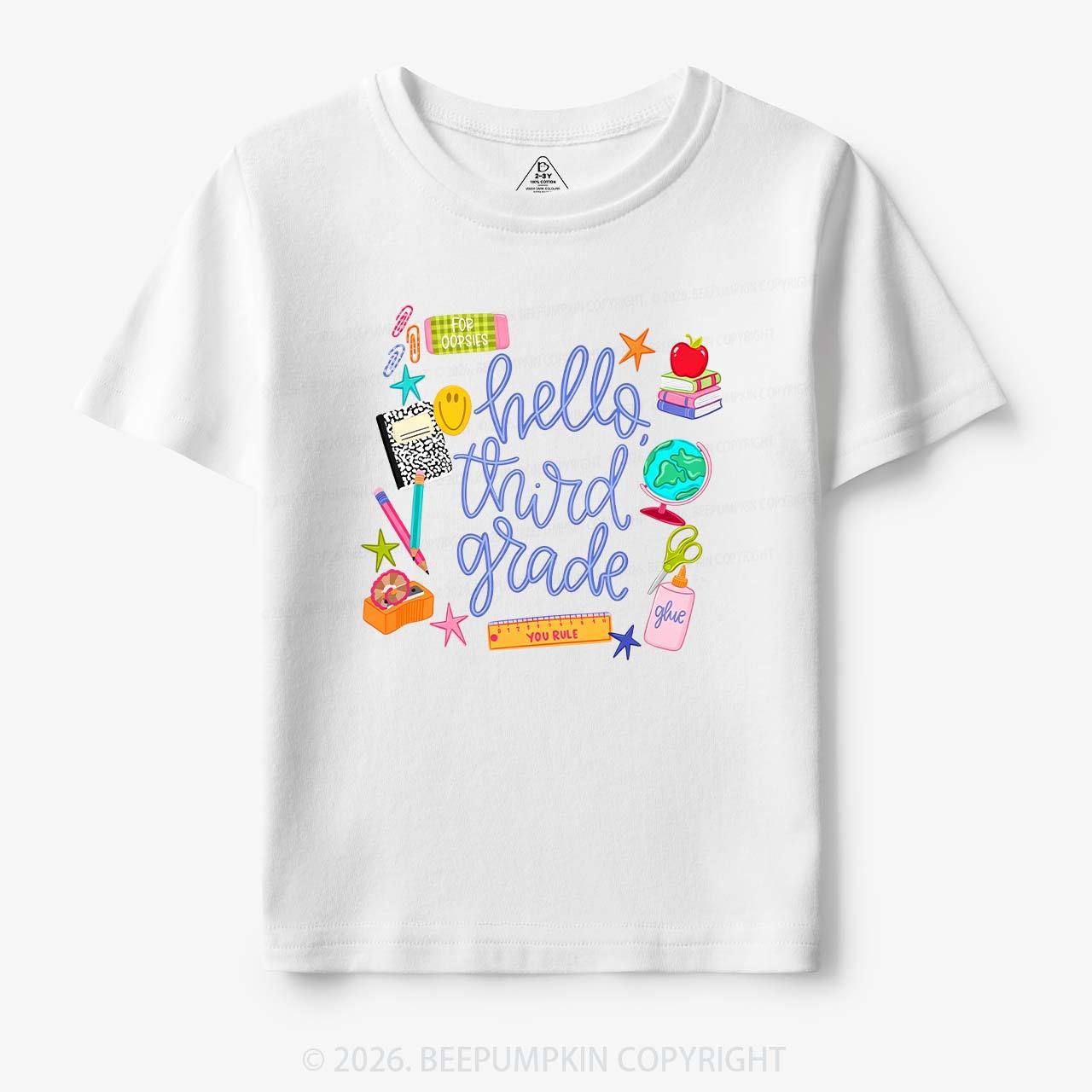 Personalized Cute Hello Grade Toddler&Kid's Tees