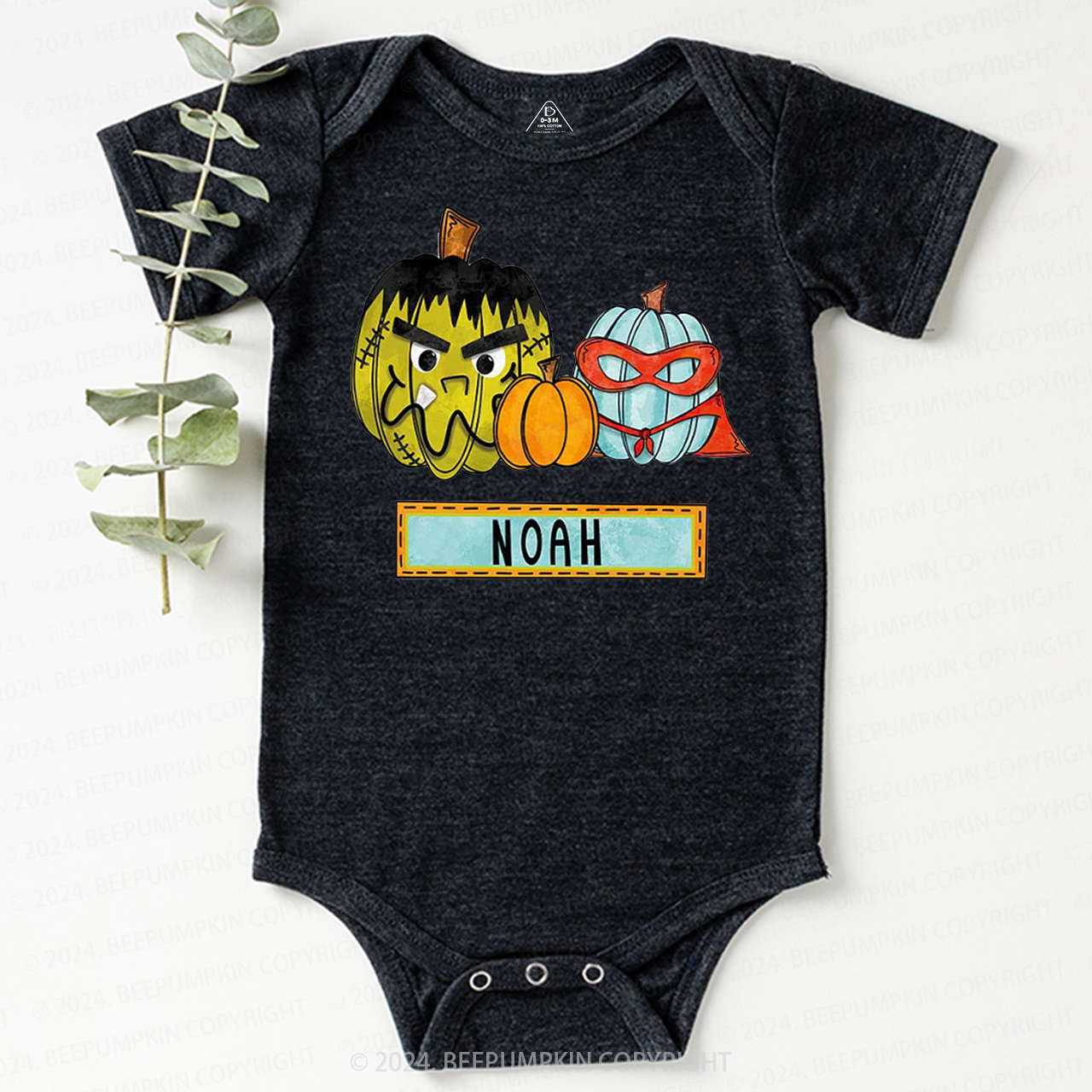 Personalized Cute Pumpkin Baby Bodysuits 
