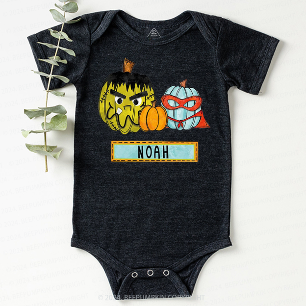 Personalized Cute Pumpkin Baby Bodysuits 