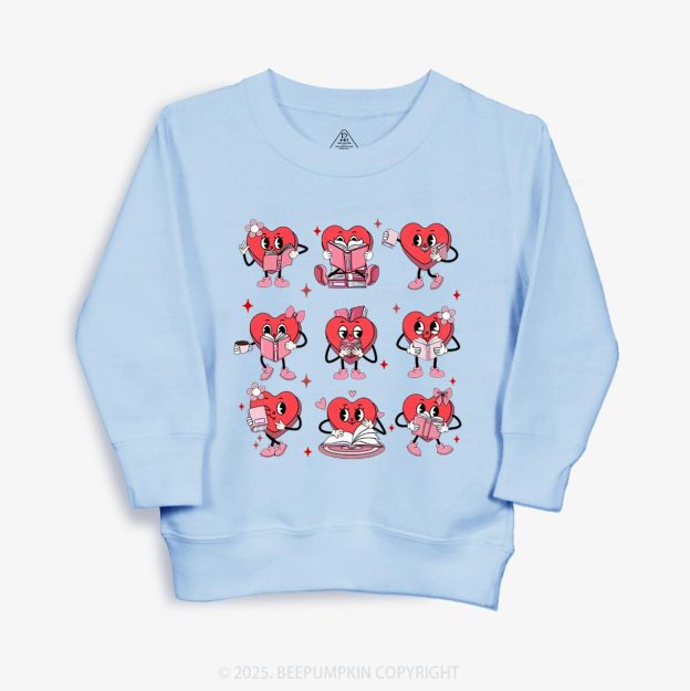 Book Lovers Valentine’s Day Kid's Sweatshirt
