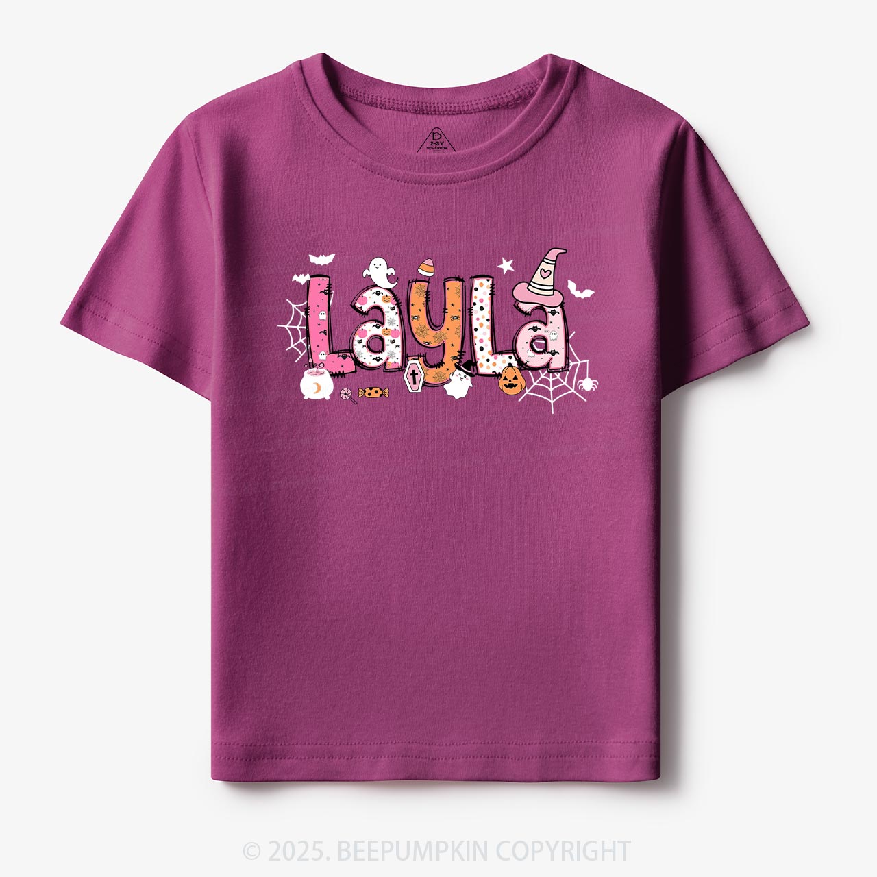 Personalized Name Halloween Girls Tees | Toddler & Kid's Tees Beepumpkin