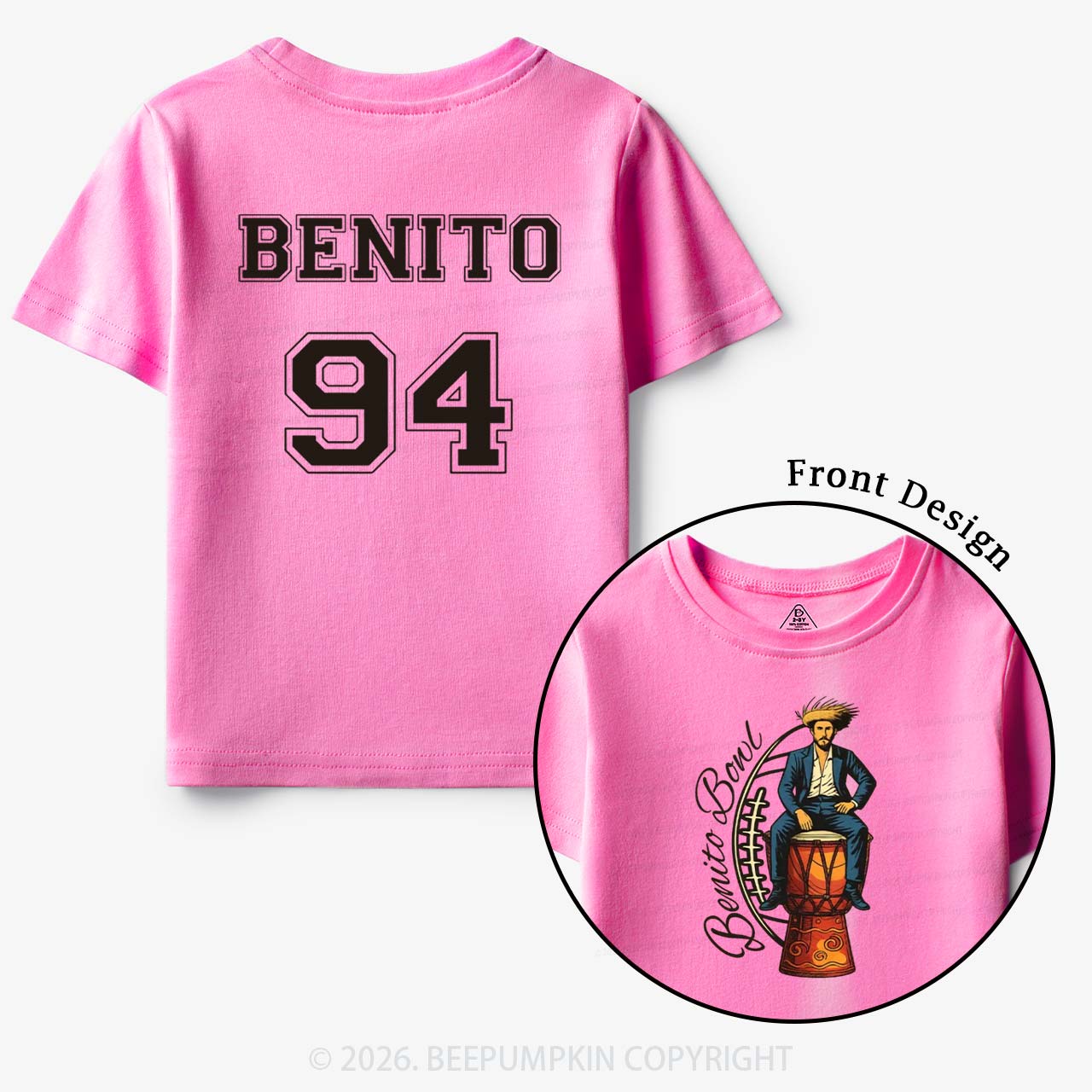 Personalized Benito Bowl Football Fan Toddler&Kid's Tees