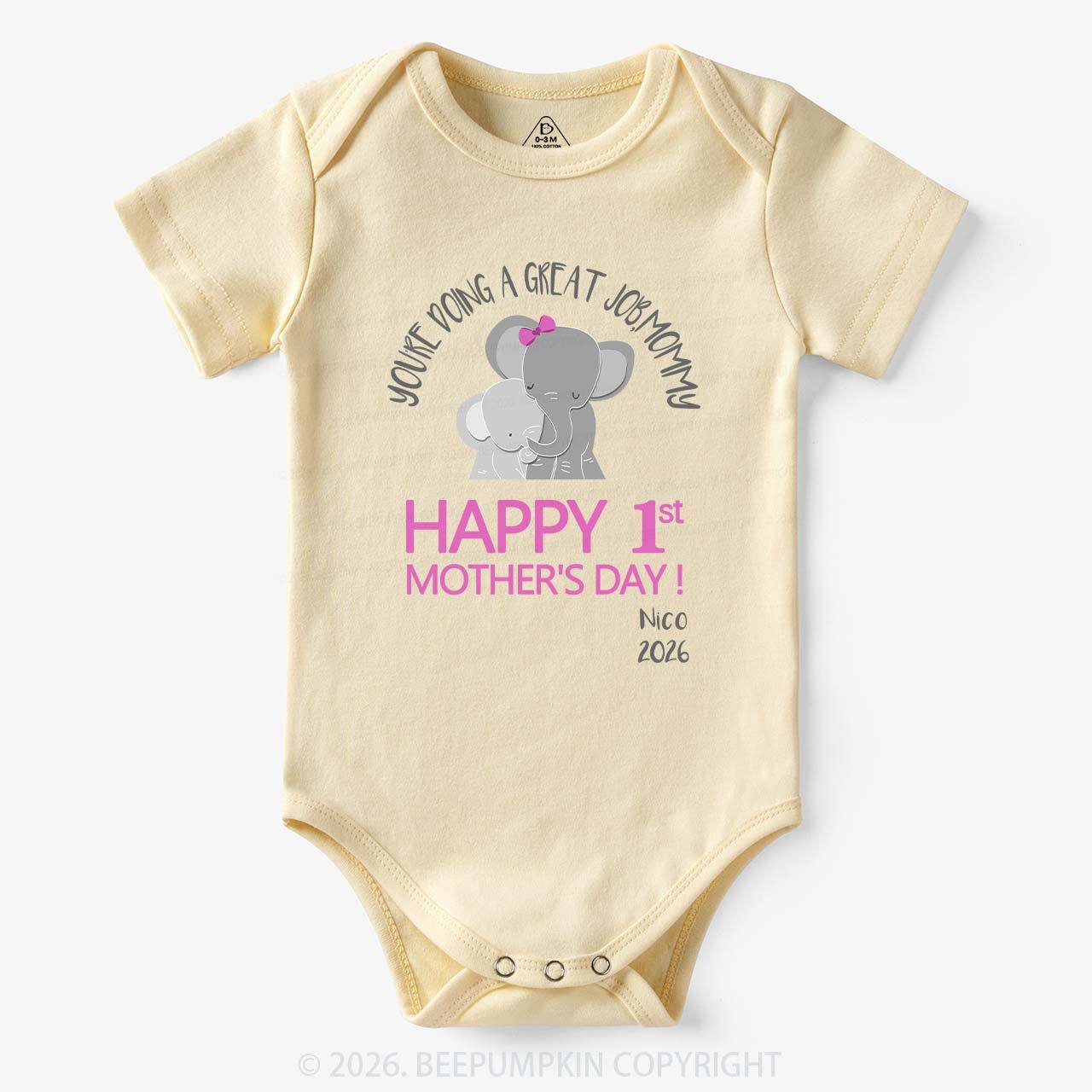 Happy 1st Mother's Day Bodysuit For Baby  Sale-Beepumpkin™