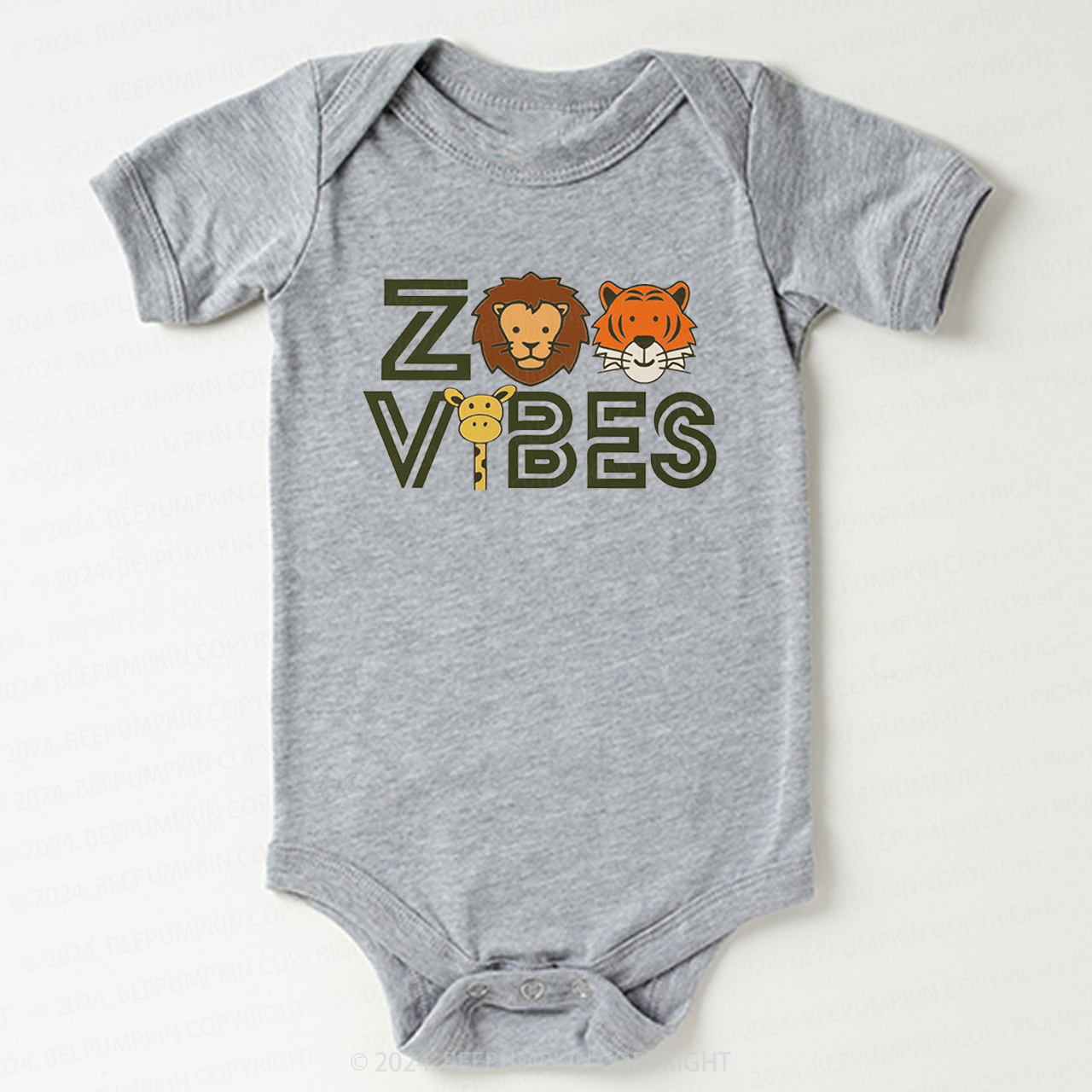  Zookeeper Wild Animals Bodysuit For Baby 