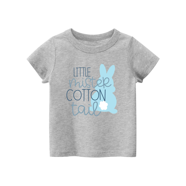 Little Mister Cotton Tail Easter Bunny Kids Shirt