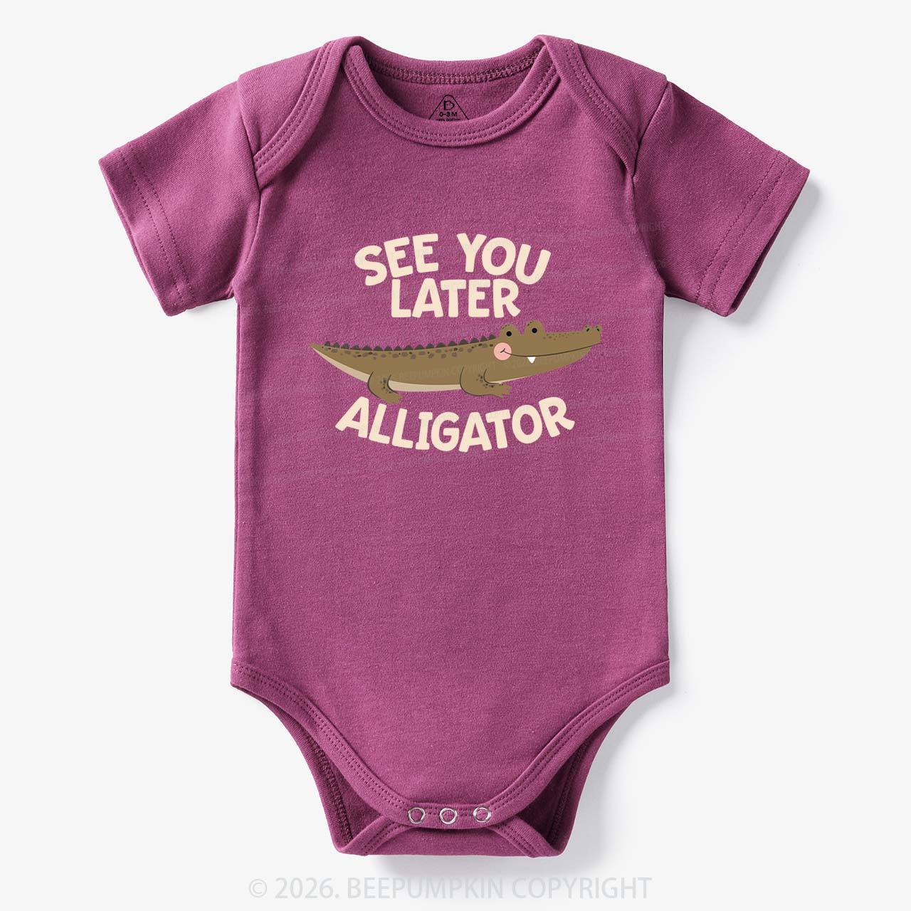 See You Later Alligator In A While Crocodile Twin Bodysuit