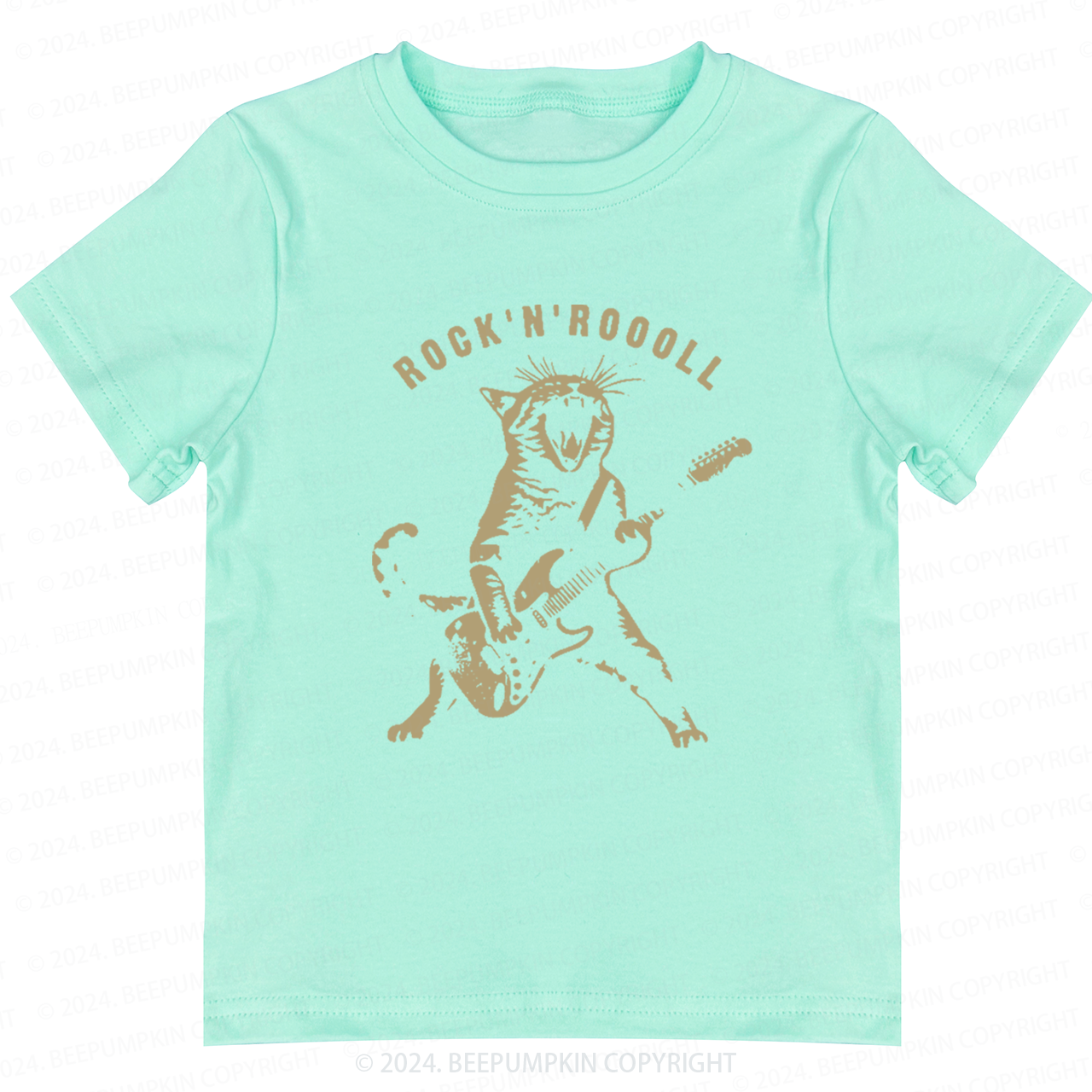 Rock Cat Playing Guitar Toddler&Kids Tees 8