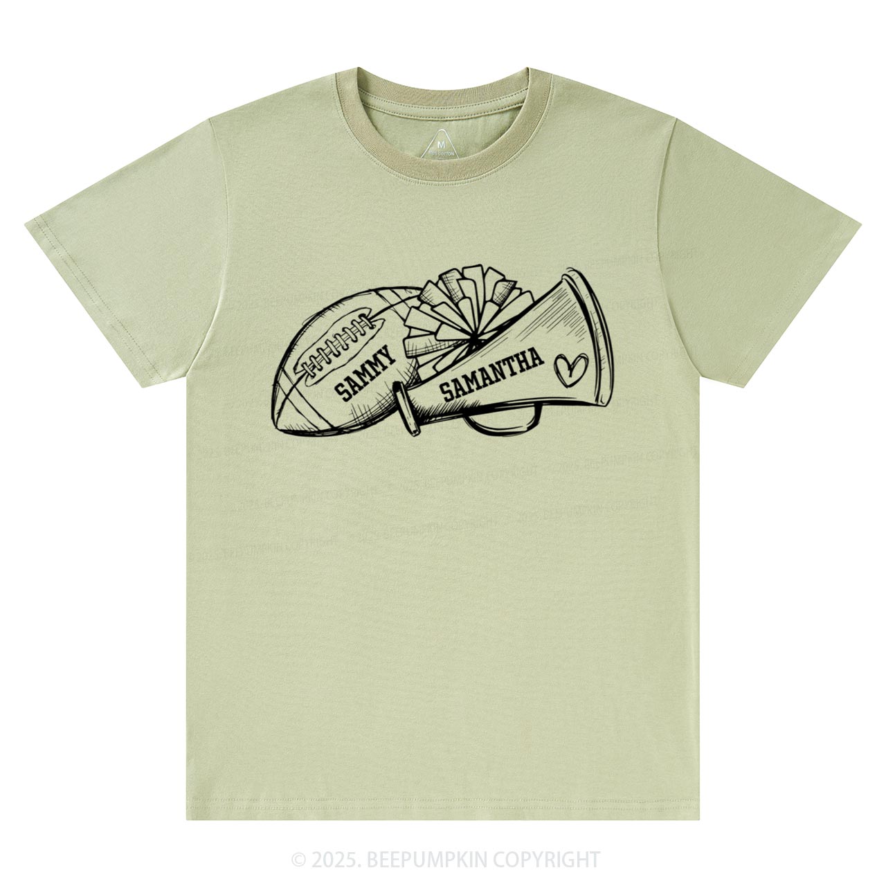 Personalized Football Cheer Mama T-Shirts Beepumpkin