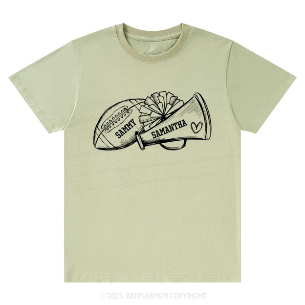 Personalized Football Cheer Mama T-Shirts Beepumpkin