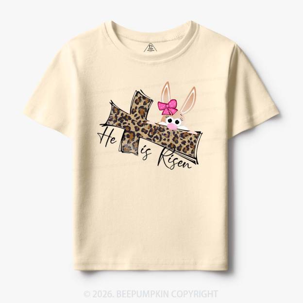 Faith Bunny & Leopard Cross Toddler&Kid's Tees