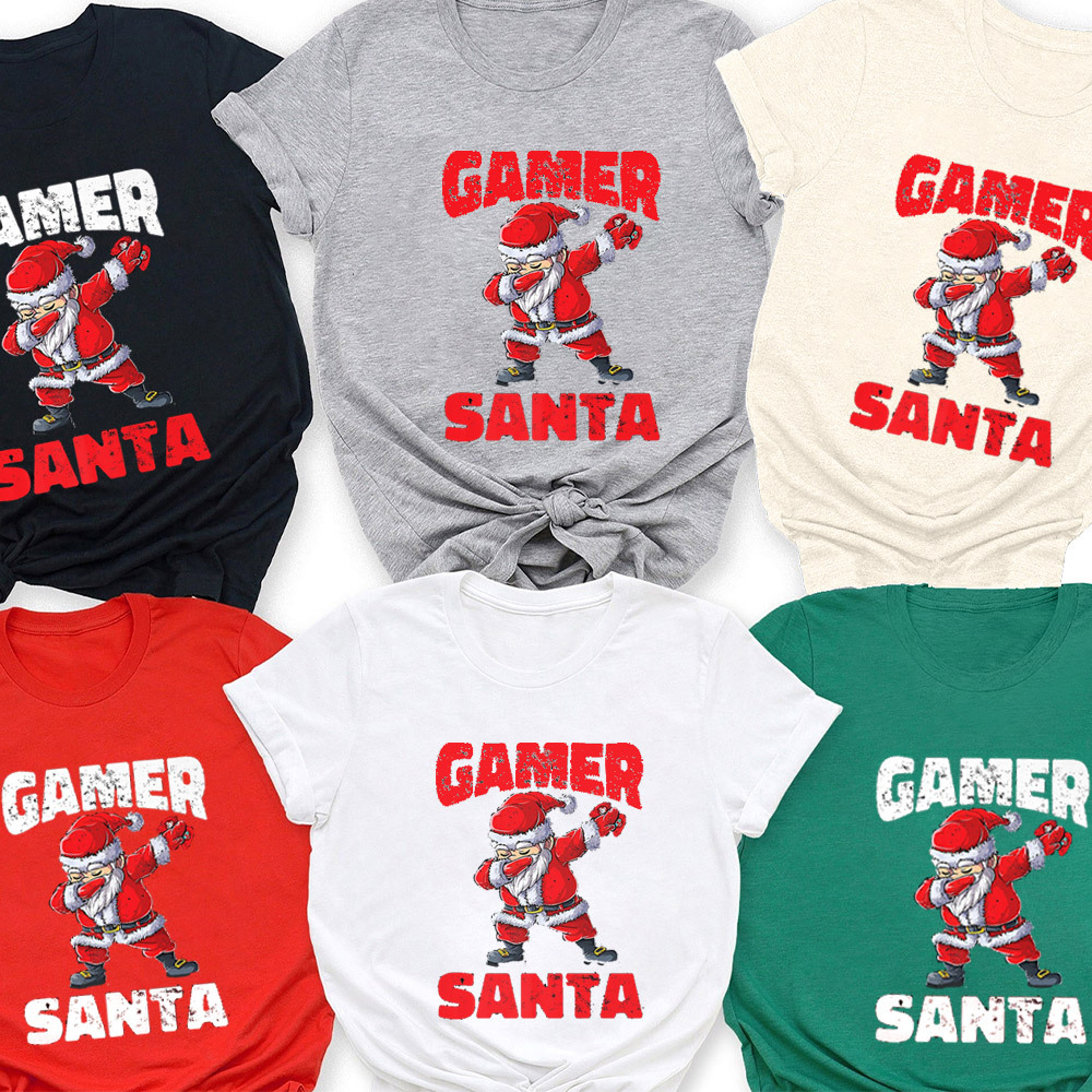 Gamer Santa Christmas Family Matching Shirt