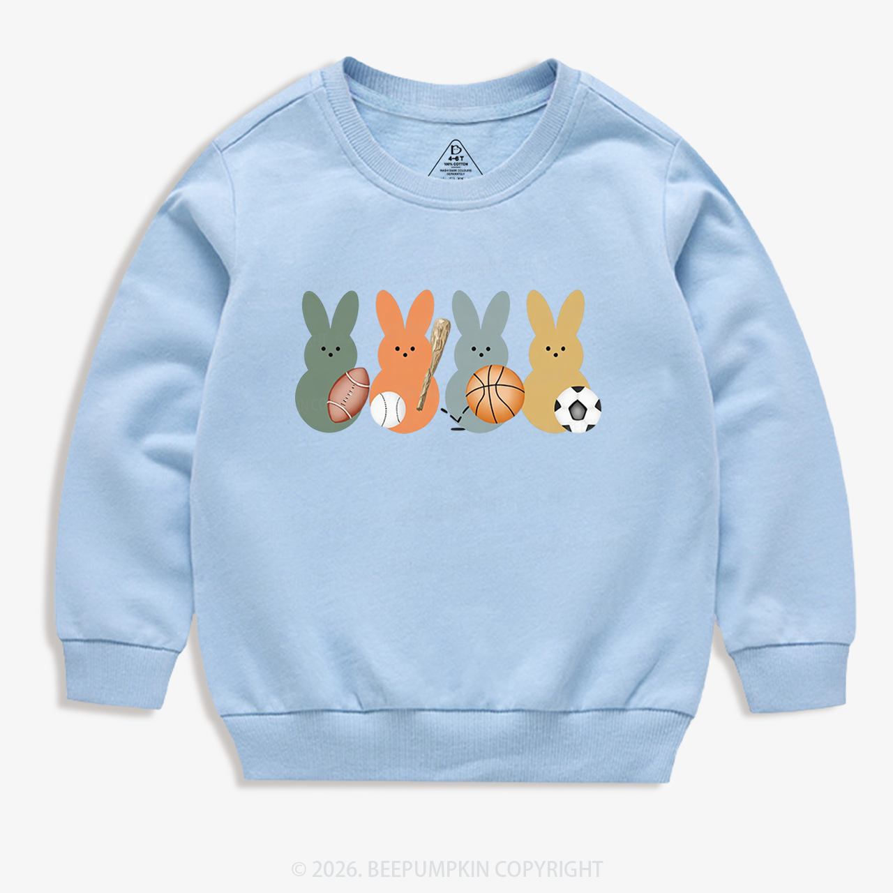 Easter Sporty Bunnies Toddler&Kid's Sweatshirt