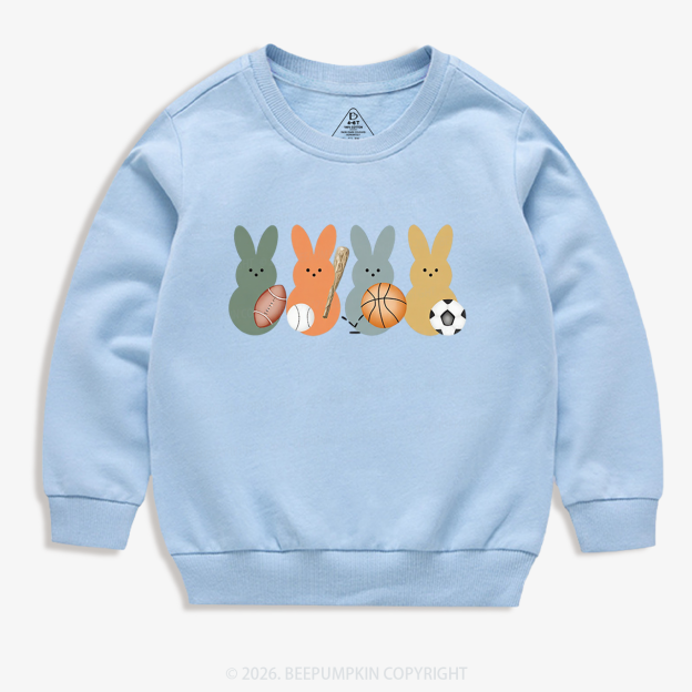 Easter Sporty Bunnies Toddler&Kid's Sweatshirt