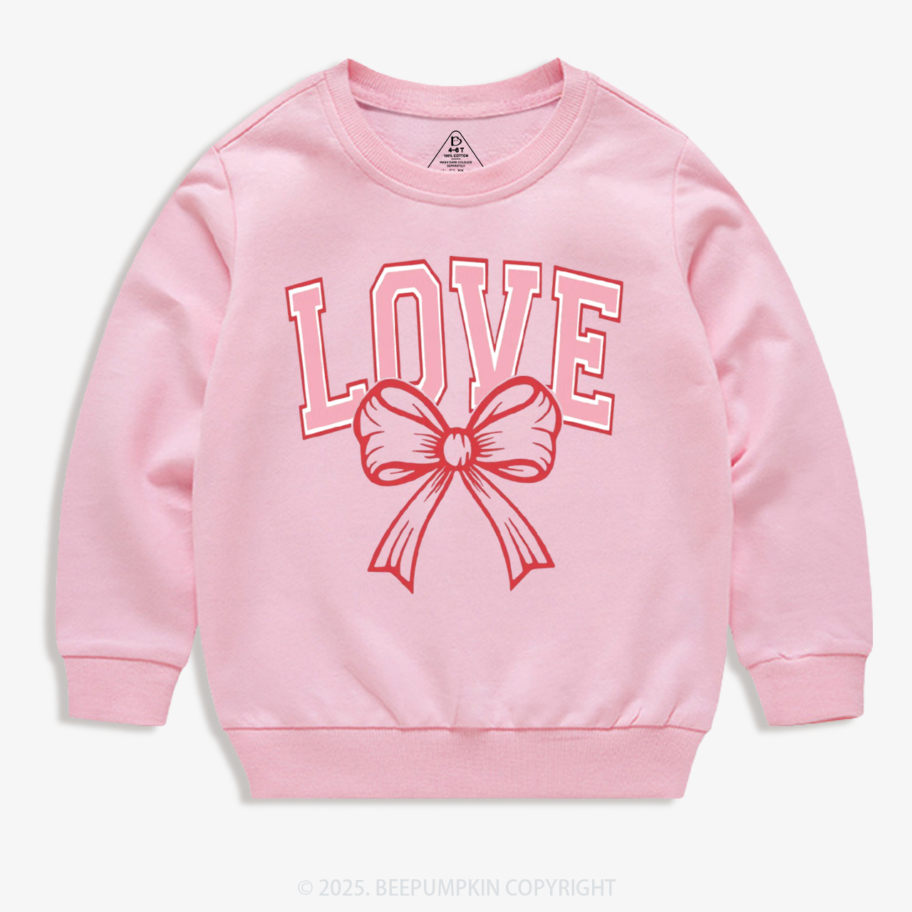 Love & Bow Valentine's Day Kid's Sweatshirt