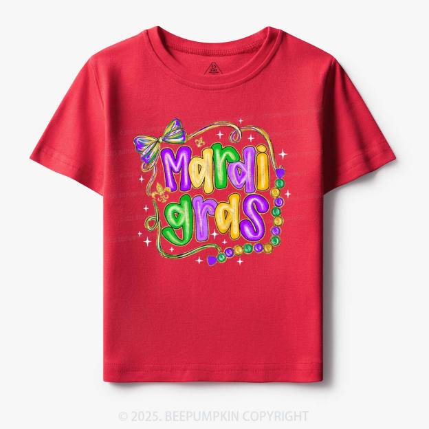 Brushstroke Mardi Gras Toddler&Kid's Tees Beepumpkin