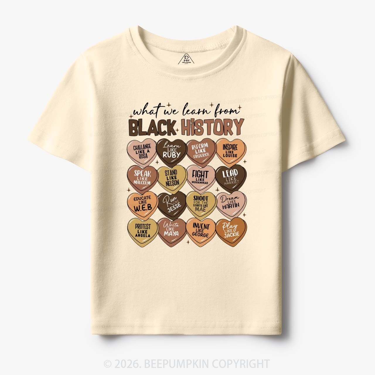 What We Learn From Black History Month Toddler&Kid's Tees Beepumpkin