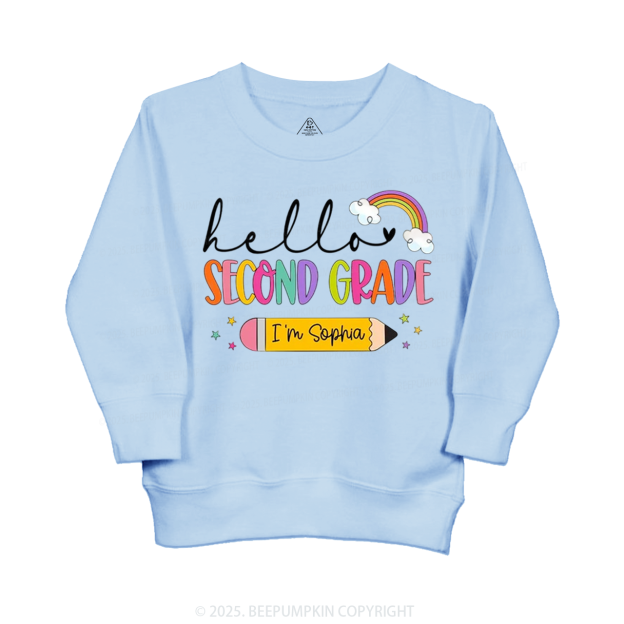 Personalized Hello Back To School Kid's Sweatshirt