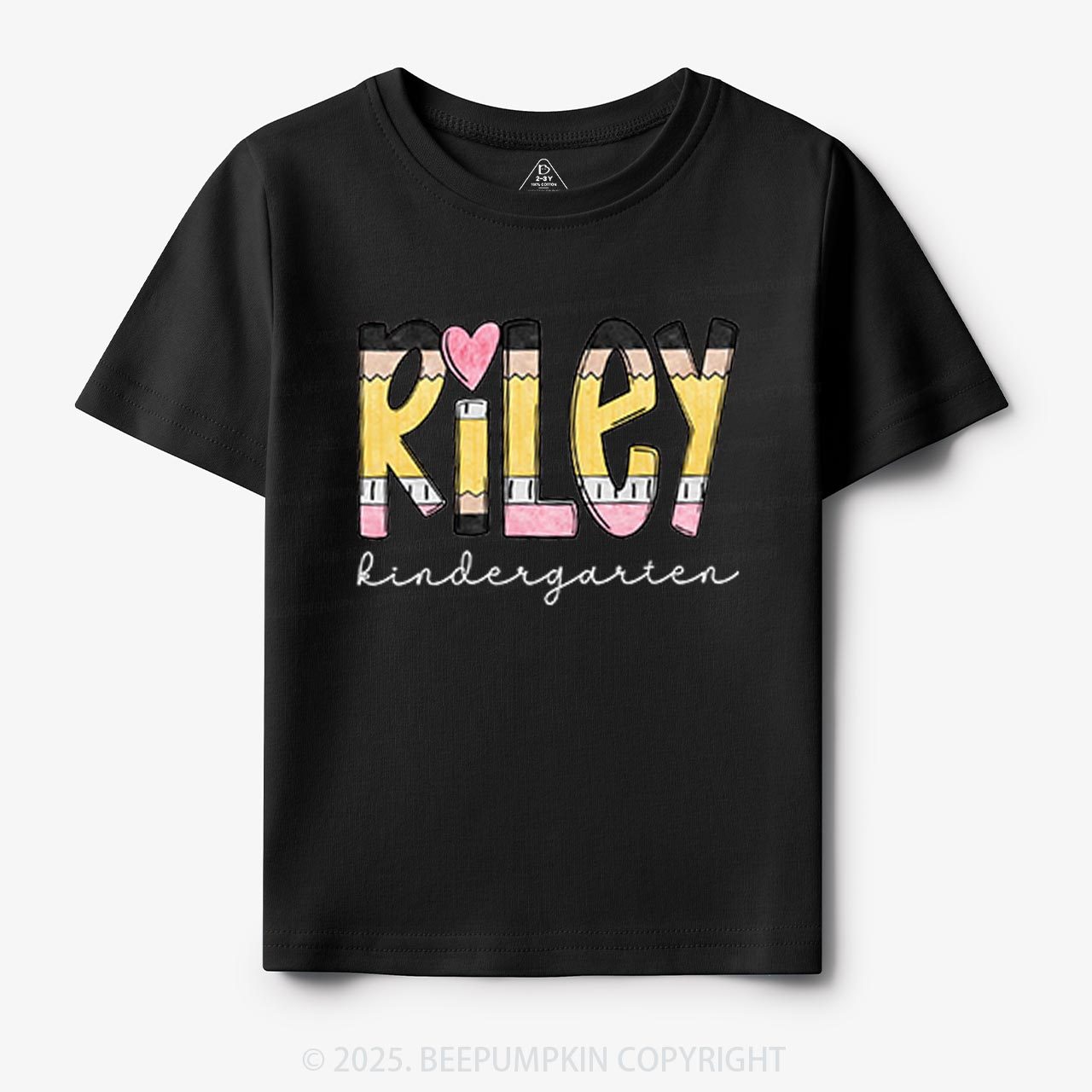 Personalized Pencil Letter Name Toddler&Kid's Tees Beepumpkin