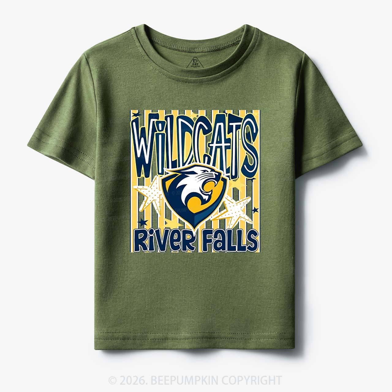 Personalized School Name Mascot Team Spirit Toddler&Kid's Tees