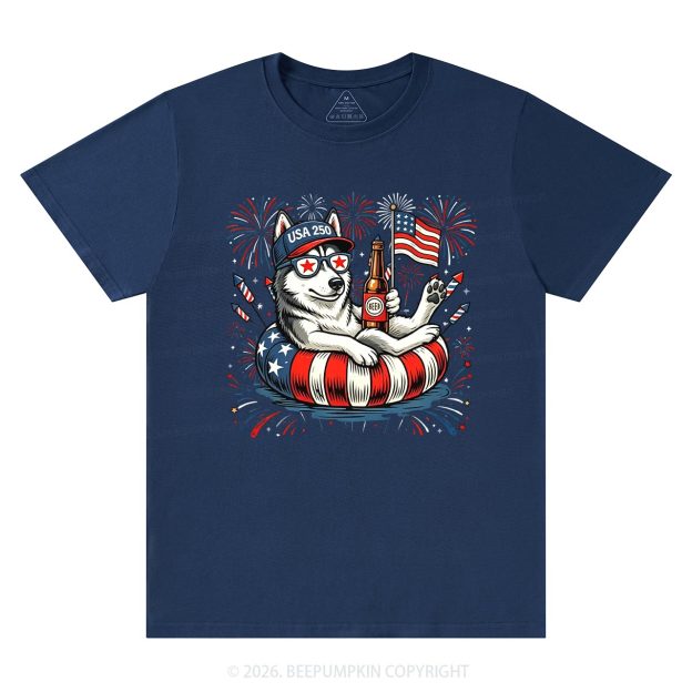 Personalized 4th of July Dog Breeds America 250 T-Shirts